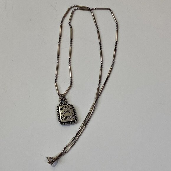 Chico's reversible silver pendant necklace - Picture 4 of 7